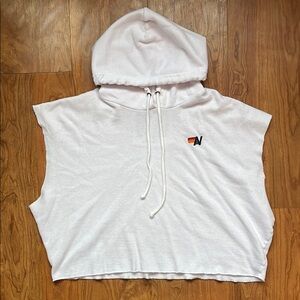 White Hooded Sleeveless Top